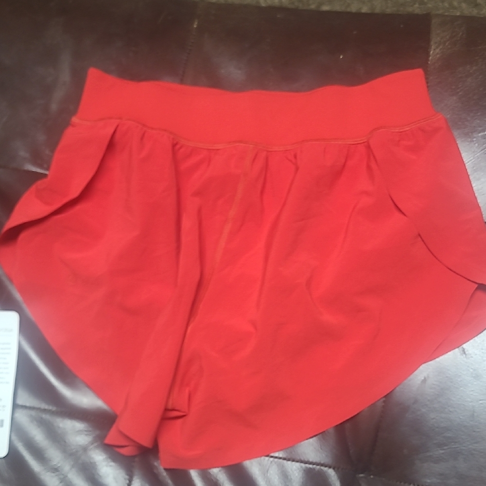 CRZ YOGA Women's Vibrant Red Athletic Shorts